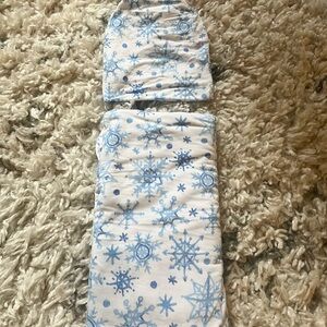 Little Sleepies OG snowflake swaddle and hat set